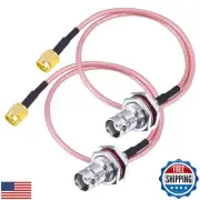 Urcianow 12 Inch Low Loss BNC Female Bulkhead to SMA Male 2Pcs RG316 Coaxial