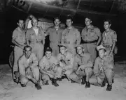 8x10 photo of the crew of the Enola Gay which delivered the first atomic bomb.