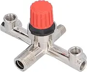 Air Compressor Switch Tube Double Outlet Metal Valve Nonadjustable Fitting Accessory