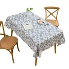 Cotton Small Round Table Cloth Blue Floral Tablecloth Home