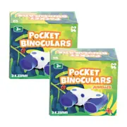 2x Magnoidz Blue Folding Pocket Binoculars Portable Kids Outdoor Fun Play Toy 3+