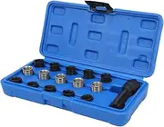 Spark Plug Thread Repair Kit, M14x1.25 Spark Plug Thread Repair Kit, M16 X 1.25 Screw Tap, with Tool Box