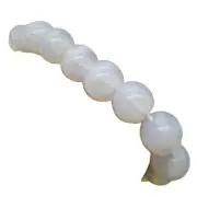 Opalite (Opalized Glass) 8mm Beads | 6 to 7 Inch | White Opalescent | 21 Beads |