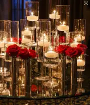3 Inch Large LED Waxed Floating Candle Flameless Floating Candle Cold White 2pcs