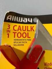 Allway 3-In-1 Caulk Tool Stainless Blade, Plastic Scraper, and Silicone Spreader