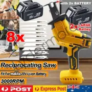 Cordless Saber Saw With 2 Battery MAKITA Reciprocating Saw Wood Metal 10 Blade