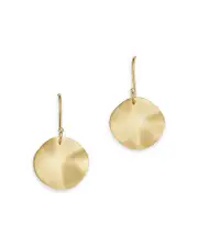 Ippolita 18K Gold Wavy Disc Earrings