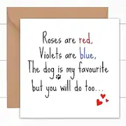 Valentines Card - Valentines Card Dog Theme - Valentines Card Him - Valentines Card Funny Husband Him - Wife Girlfriend Boyfriend Her Gay -14cm