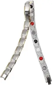 Healvian Magnet Bracelet for Women by Stylish Titanium Charm Bracelet Black and Silver Accents for Parties