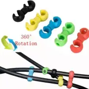 HOT 10PCS S Shaped Bicycle Brake Lines Hose Hook Clips Bike Cross Cable Tidy Tie