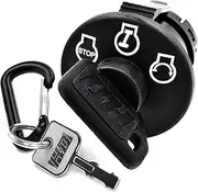 HD Switch New Ignition Key Switch 077-8076-00 Fits Bad Boy Pup ZT Lightning MZ AOS CZT Outlaw Extreme Maverick Mowers - Includes 1 Umbrella & 1 Steel Key & Free Carabiner HD Switch