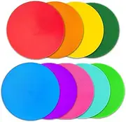 PIKZH Poly Spot Markers 9 inch 10 inch Non-Slip Rubber Agility Training Markers Floor Dots Flat Field Cones for Football, Soccer, Basketball, School Exercise Drills, Dance Practice