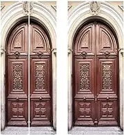 Tile Decal 1Pcs Retro Wooden Door Sticker Bedroom Room Bathroom Living Room Door Home Decoration Large Size