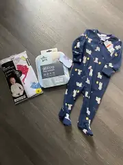 Baby Swaddle & Clothing Bundle Size 0-3mth & Size 00 3-6mth inc. "Bonds" BNWT