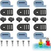 Jubepk Solar Cover Fastening Kit,Fastening Pool Cover Reel Set | Easy Installation Ground Swimming Accessories Blanket Straps Fastener for Hotel Home Patio