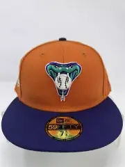 Arizona Diamondbacks - New Era Hat Club Fitted Hat - Size 7 5/8 - Orange Purple