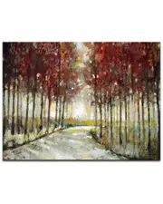 Ready2HangArt Autumn Morning Drive Wrapped Canvas Wall Art by Norman Wyatt