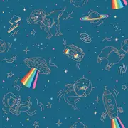 My Kingdom Space Explorer Wallpaper Muriva Blue