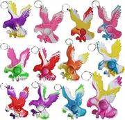 HOZKEAP 100 Packs Bulk Fidget Bubble Bulk Mini Pop Eagles Aniamls shape Keychain , Holiday Party Favors Supplies Classroom summer Student gifts