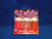 New Wilton Valentine Cookie Set, 3 heavy duty cutters and 3 sugar sprinkles, 210