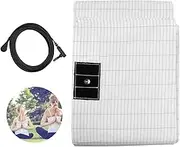 Grounding Sheet, Twin XL Grounding Flat Sheet with 5% Silver Fiber Grounding Bed Sheet for Improved Sleep and Pain Relief with 15ft Grounding Cord (Twin XL - 39"*80" White)