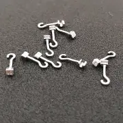 100 Pieces Dental Sliding Crimpable Hook Open Surgical Long Curved Left Right
