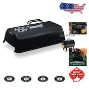 Durable Enamel Coated Grill Cover Lid for FirePit - Charcoal & Wood Cooking