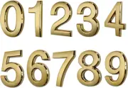 3D Gold Shining Self-Adhesive Mailbox Numbers Raised Door Numbers 2-3/4 Inch