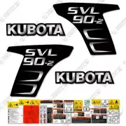 Fits Kubota SVL 90-2 Decal Kit Skid Steer (Custom Silver/Black)