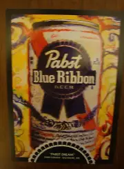 RARE 2007 PABST Blue Ribbon Beer Can on Canvas Art Gallery PBR Postcard Set of 5
