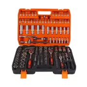 172 Pcs Ratchet Spanner Socket Set 1/2" 1/4" 3/8" Tool Kit Wrench