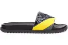 Brand New Fendi Multicolor Grey, Yellow, Designer Slide-Men 41