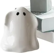 Aceirropy Small Ghost Figurine, Cute Ghost Decoration, Halloween Ghost Figurines Decoration, Spooky Halloween Ceramic Scary Ghost Decoration
