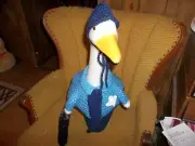 Policeman Geese Outfit Crochet Geese Clothes Outdoor Statue Dress