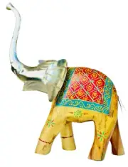 QT S Elephant Hand Carved Wooden Home Office Decor Statue Antique Classical Wood