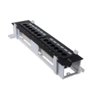 12-Port Panel Rack Mount Cable Management For Cat5e/Cat6 RJ45 Ethern