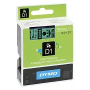 Dymo D1 Standard Self-Adhesive Labels for LabelManager Printers BLK ON GREEN