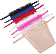 [WuWoWo] 7Pcs Lady Lace Clip-on Mock Camisole Bra Insert Overlay Modesty Panel Vest