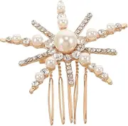 SHERCHPRY Bridal Hair Comb Clip with Rhinestones Elegant Side Comb Hair Accessory for Women for Brides and Special Occasions