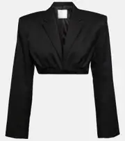 [Christopher Esber] Christopher Esber Cropped wool blazer AU 6 black