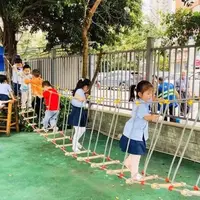 在飛比找蝦皮商城精選優惠-幼兒園戶外蕩橋兒童體能訓練器材平衡橋定製體適能攀爬架獨木橋