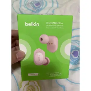 全新公司貨便宜賣Belkin Soundform play真無線藍牙耳機 稀有粉色 少女 特別色