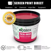 Ecotex® Red Textile Pure Photopolymer Screen Printing Emulsion
