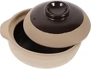 iplusmile Pottery Clay Casserole Pot Heat Resistant Cooking Pot for Soup Noodles and Rice Capacity for Home and Restaurant Use Ergonomic Design with Double Handles