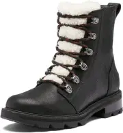 Sorel Women's Lennox Lace Cozy Rain Boot Waterproof Suede Black, Size: 7 M