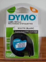 Dymo Lable Maker Plastic Refill White 12 mm x 4 m - New