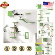 Adjustable 5-Piece Cat Wall Shelves Set - Stylish Climber with Scratch Features