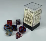 Chessex Nebula Primary Blue Luminary Polyhedral 7 Dice Set CHX 27559 TTRPG Die
