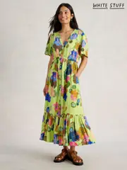 White Stuff Green Phoebe Midi Dress (W38327) | $173