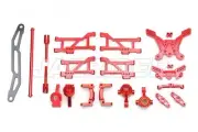 Jazrider Tamiya Rc Tt-02B Red Aluminum Parts Set Radio Control